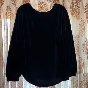 Maurices Black Velvet long sleeve shirt XXL